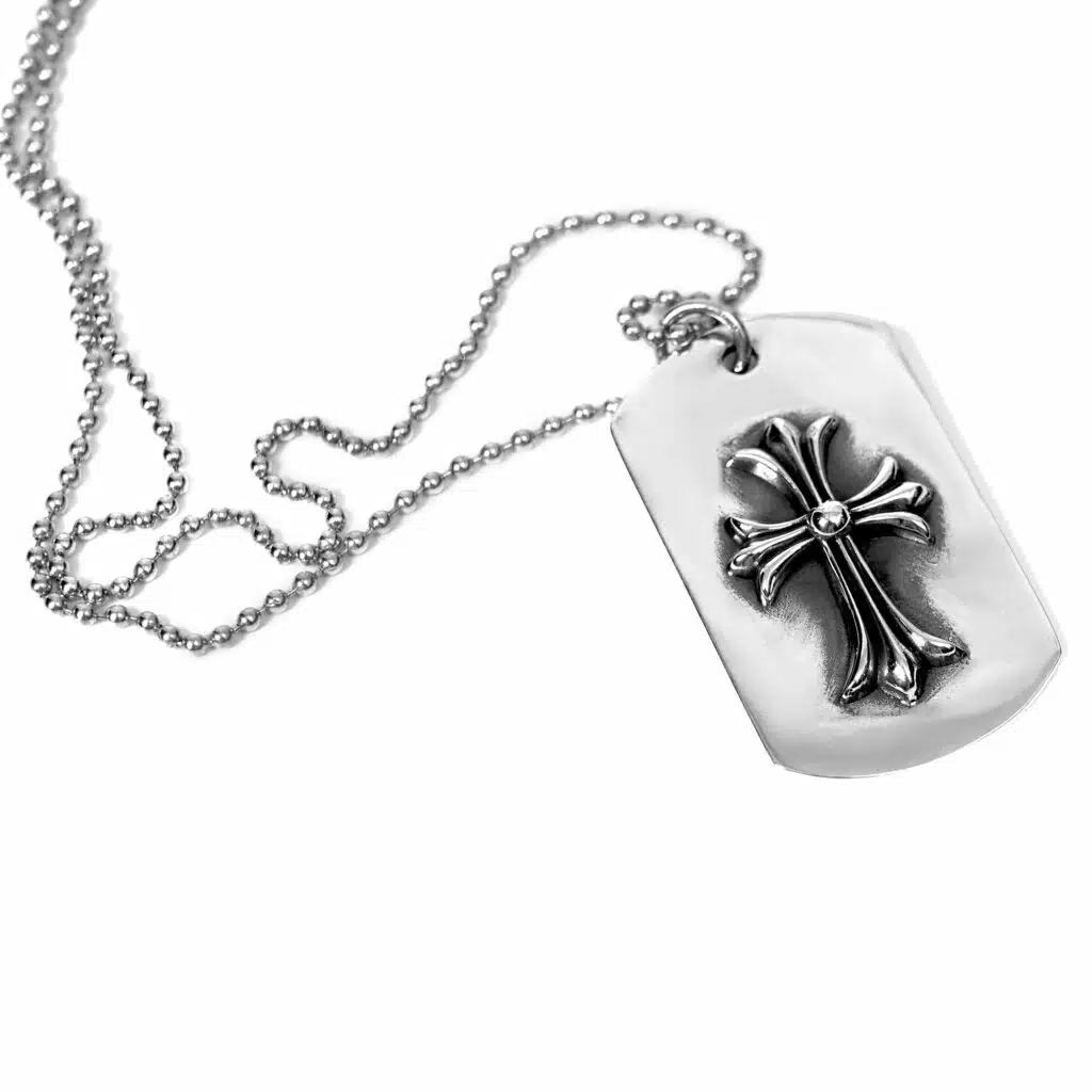 Chrome-Hearts TINY CH CROSS CUTOUT DOG TAG
