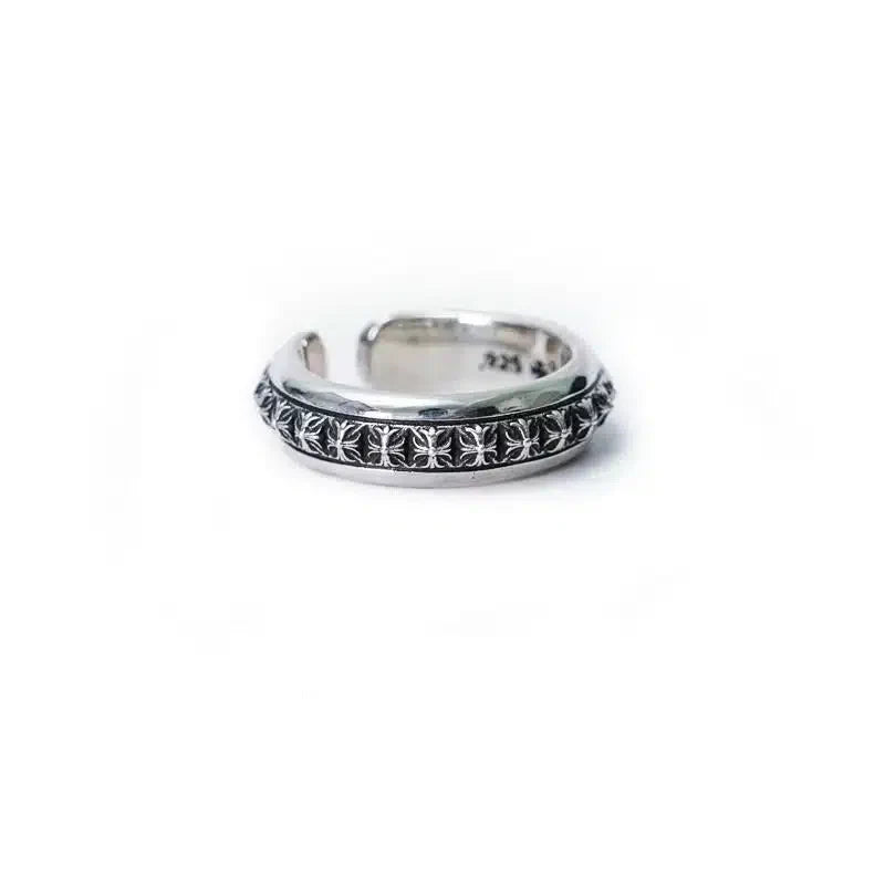 Chrome-Hearts PLUS PYRAMID OPEN BAND RING